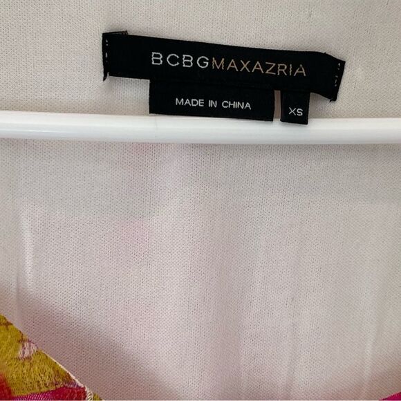 NEW BCBGMaxAzria Asymmetrical Hem Floral Dress.Size XS - Picture 13 of 16